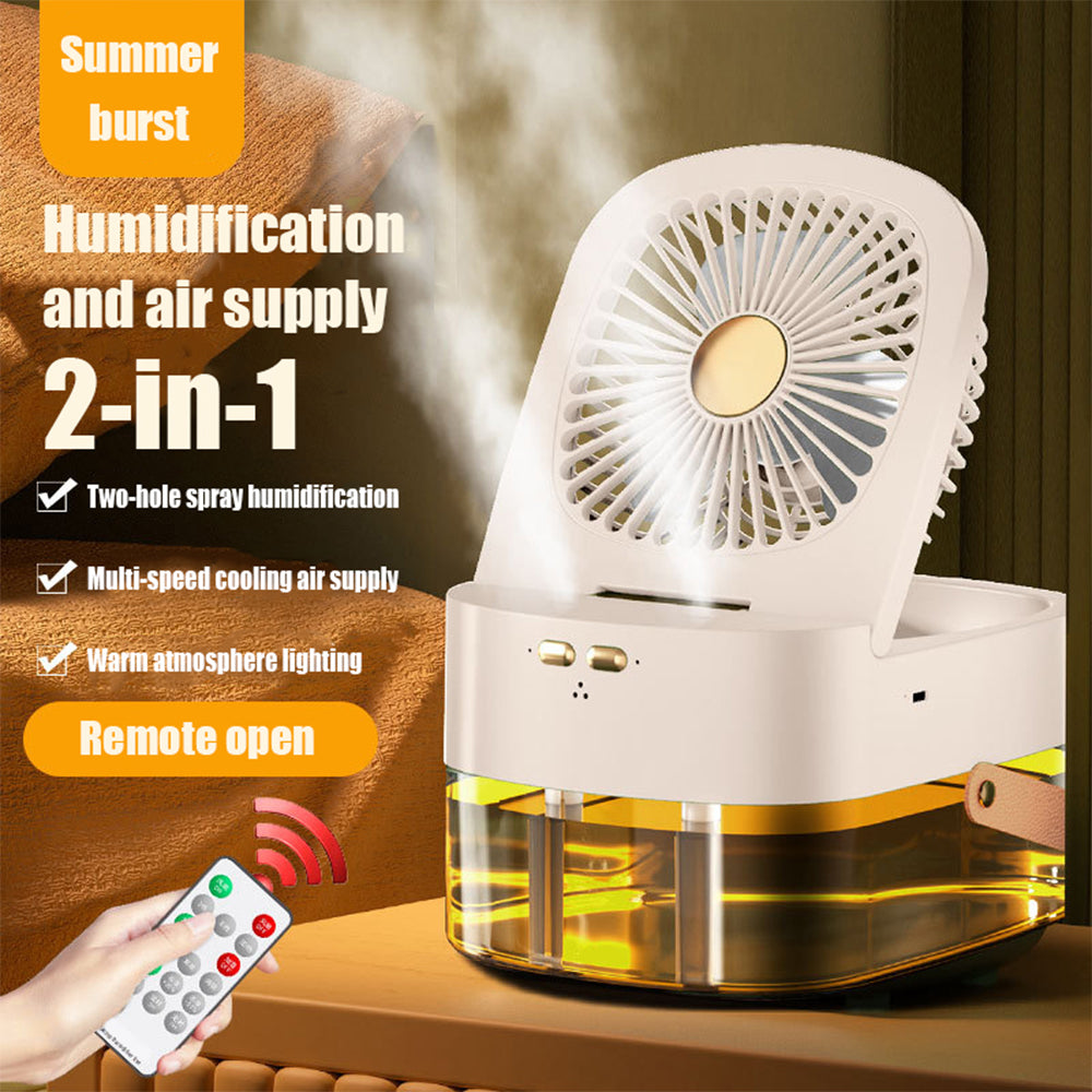 Mist air cooler on a desk