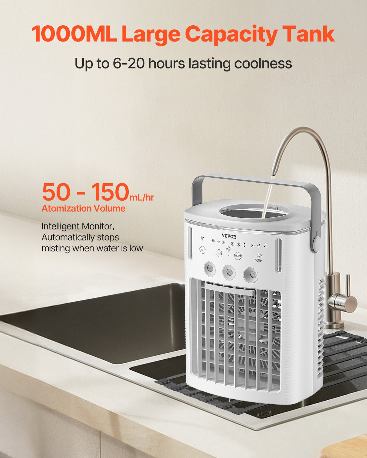 Evaporative air cooler 7-colour night light