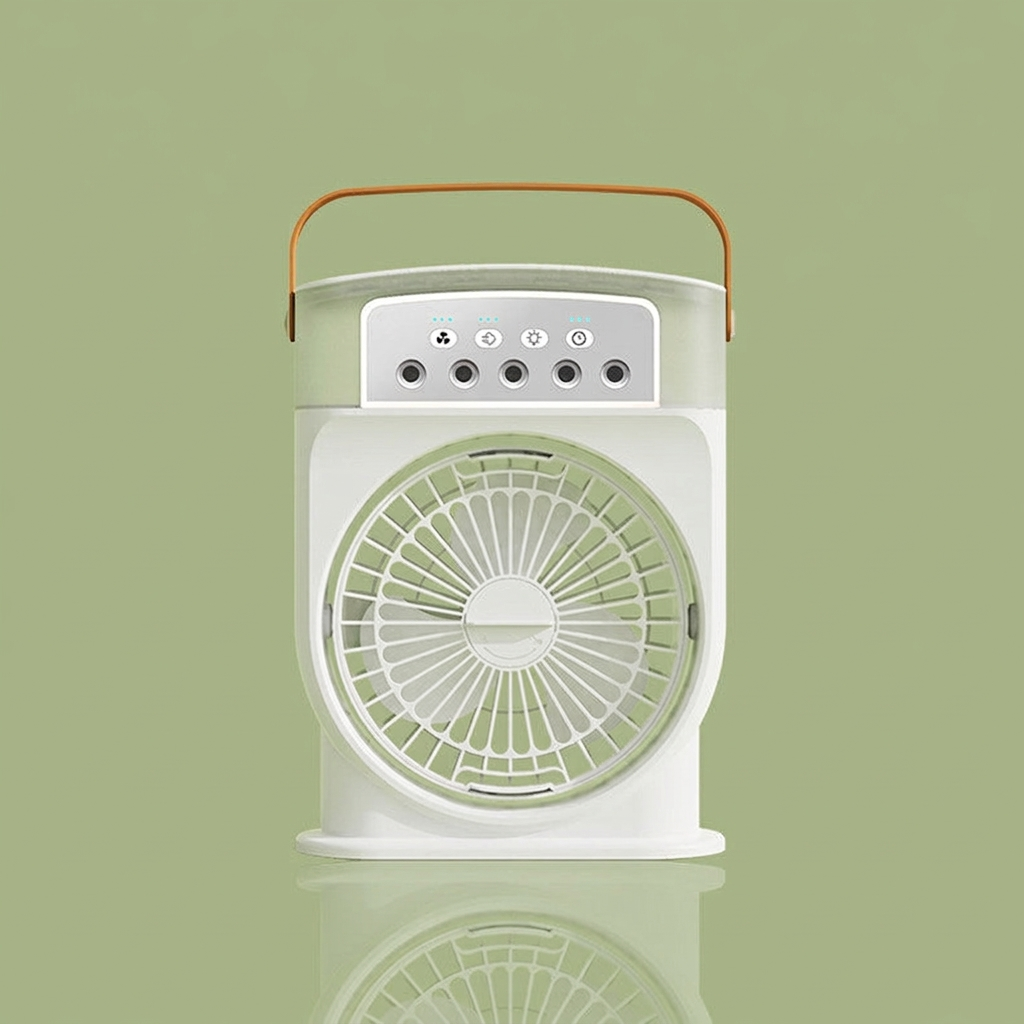 Misting air cooler fan front view