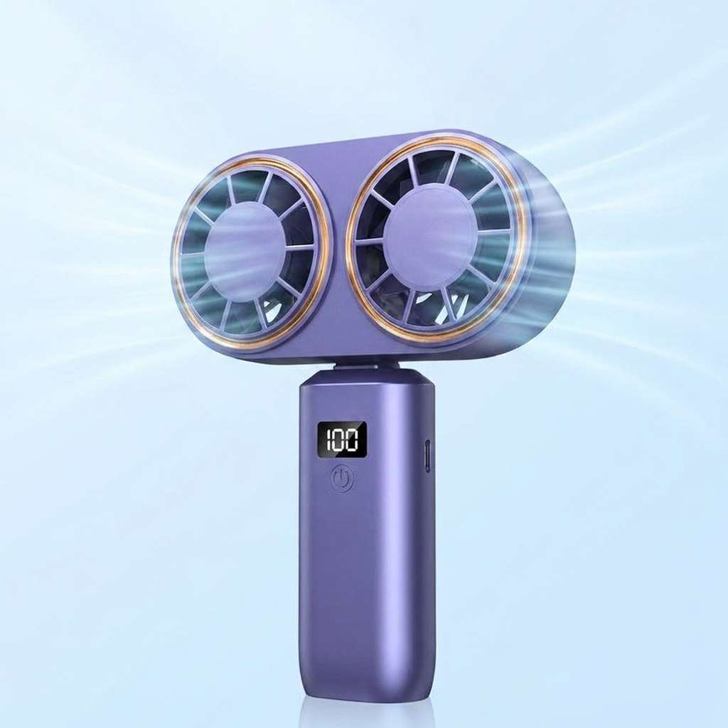 Foldable handheld fan with cool airflow